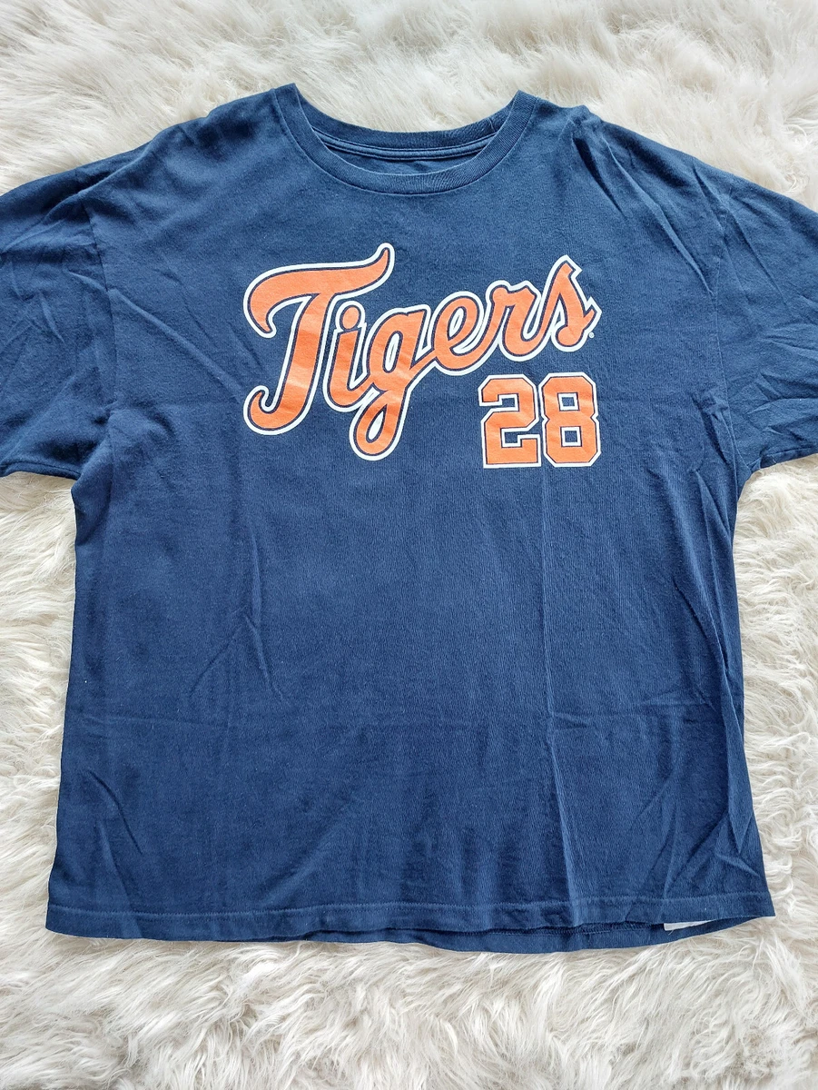 J.D Martinez #28 Detroit Tigers Team-Issued Navy and Orange