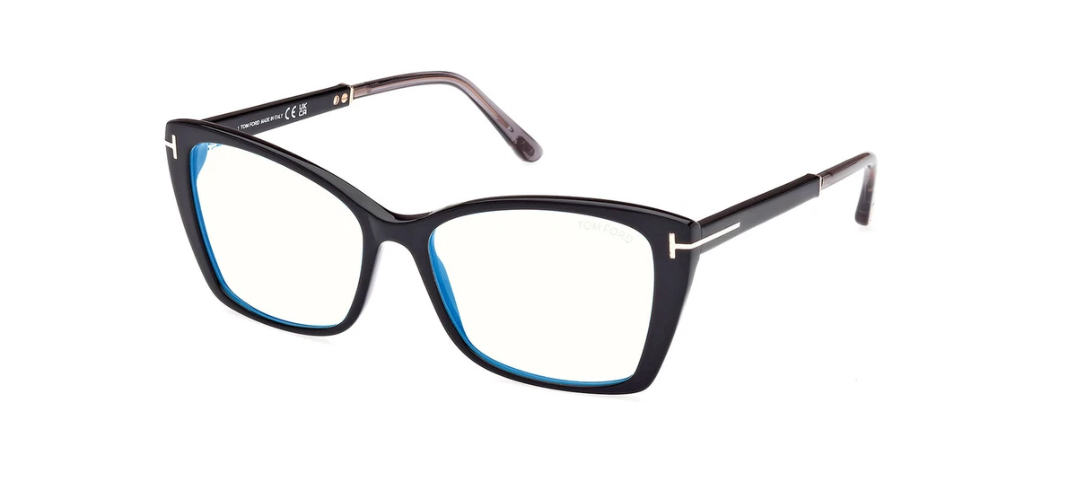 Tom Ford FT5893 B BLUE BLOCK BLACK 55 16 140 unisex Eyewear Frame