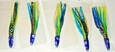 5 Pack Trolling Fishing Lures Mahi,ONO,Tuna,Dorado,Wahoo Lures Lot 5pc Saltwater