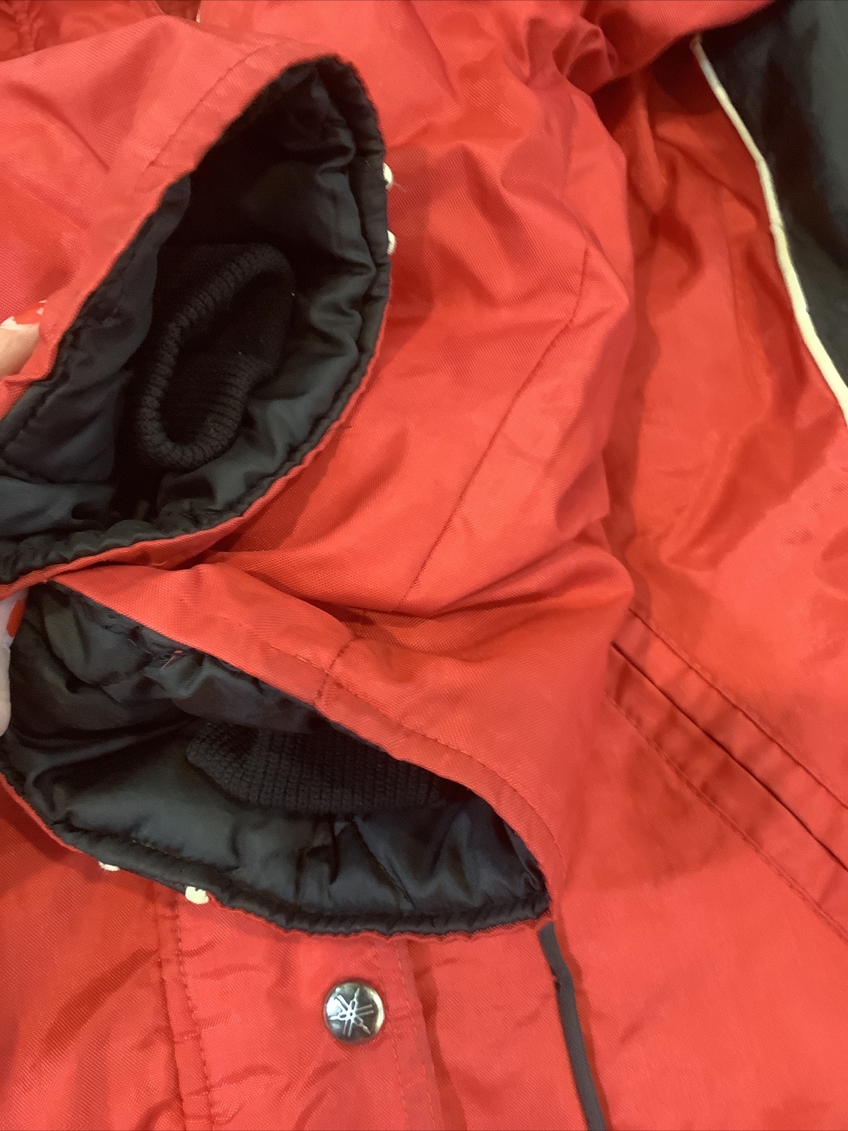 Vintage Yamaha Snowmobile Jacket Coat Small Retro Winter Sport Red