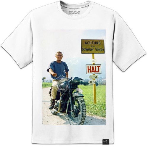 Steve McQueen Full Chest Printed T 