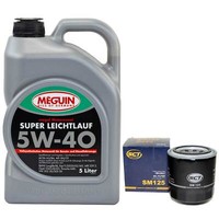 MotoröL Set 5W-40 Meguin 5 Liter + ÖLfilter SM 125 FüR Hyundai KIA Mitsubishi