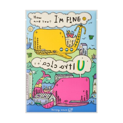 Dancing Whale   Ultra Cica Mask Pack Plus (10 masks, 28g each) - K-Beauty Skin