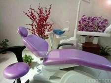 Dental Unit Chair Cover Sleeves Dentist Stool Protector PU Cushion Sleeve Purple
