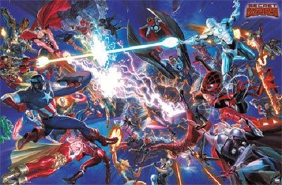 2015 MARVEL COMIC SUPER HERO VILLAIN BATTLE POSTER HULK THOR IRON