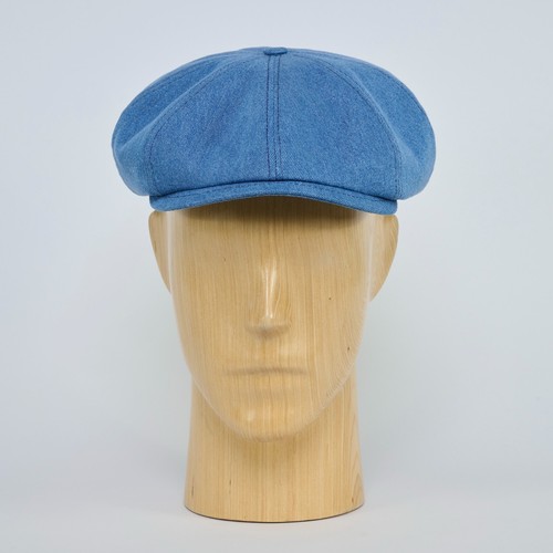 Berretto Sterkowski SHELBY Denim Vintage Stile Classico Vacanze Newsboy Blu/Nero - Foto 25 di 26