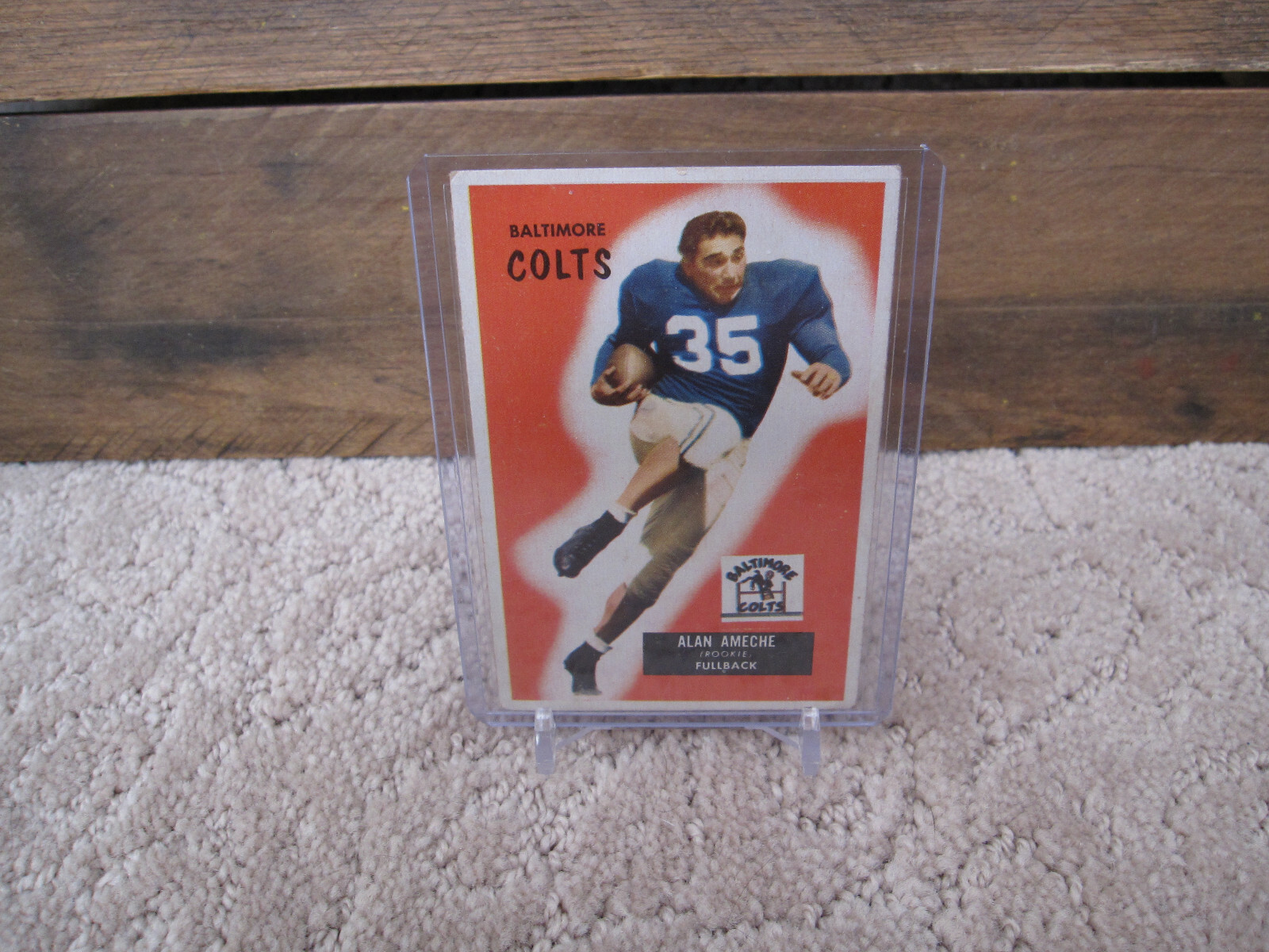Alan Ameche RC 1955 Bowman 8 Baltimore Colts VINTAGE Football Rookie