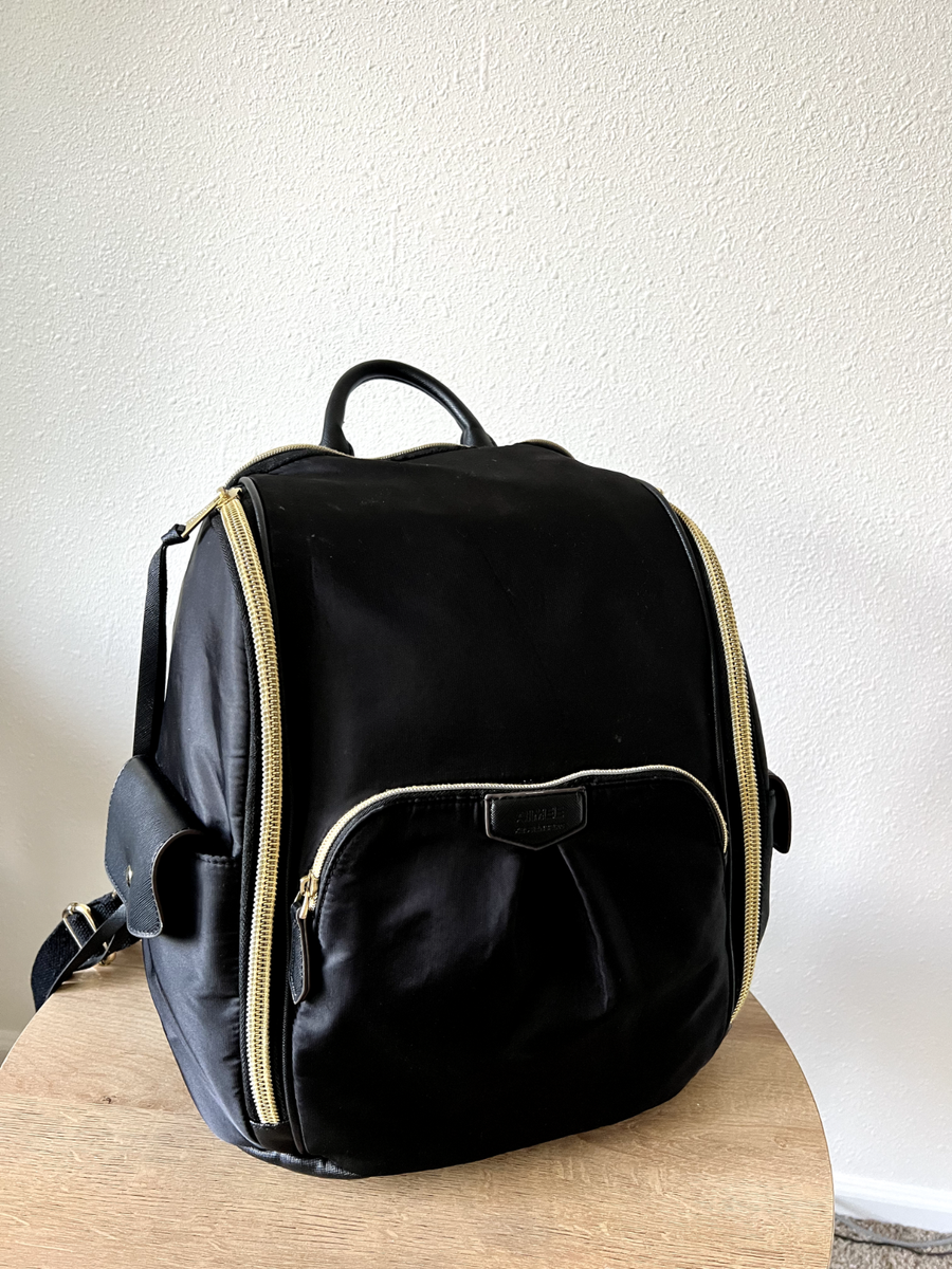 Aimee Kestenberg Baby Backpack Rome Black Nylon Backpack  display picture 1