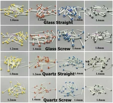 Dental Glass Quartz Fiber Post Root Canal Pin Straight Screw Restorative 1.0-1.8