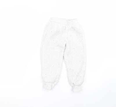 F&F Mädchen weiße Polyestermischung Jogginghose Hose Größe 4-5 Jahre