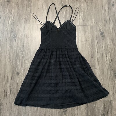 Guess Womens Lace Corset Little Black Dress Black Sz 4 New With Tags