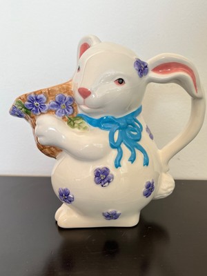 Vintage Corner Ruby Spring Collection Easter Bunny Rabbit Pitcher