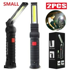 2x Rechargeable COB LED Slim Work Light Flashlight Magnetic Foldable Inspection