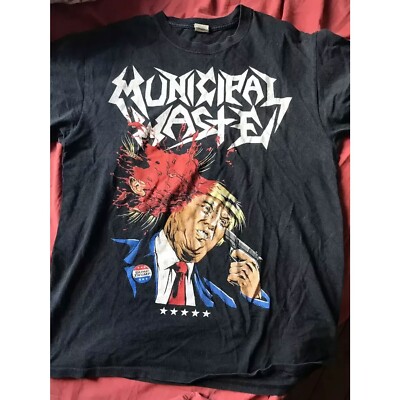 Municipal Waste Donald Trump graphic short sleeve black double sided shirt