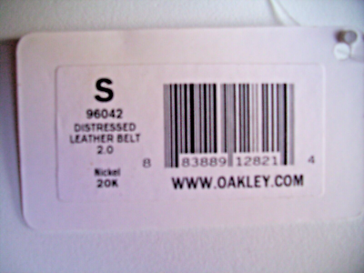 OAKLEY DISTRESSED LEATHER BELT COLOUR NICKLE SMALL UNISEX BNWT | eBay