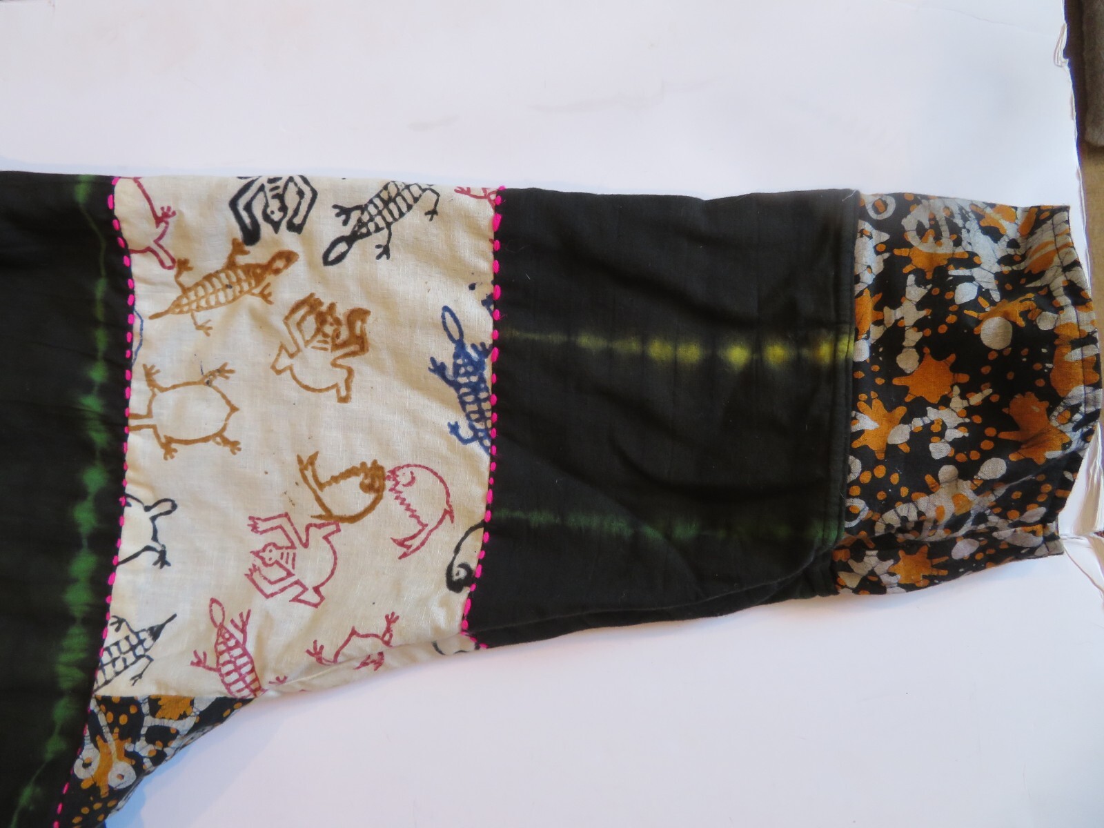 Vintage Unique Reversable Patchwork Poncho Shawl … - image 20