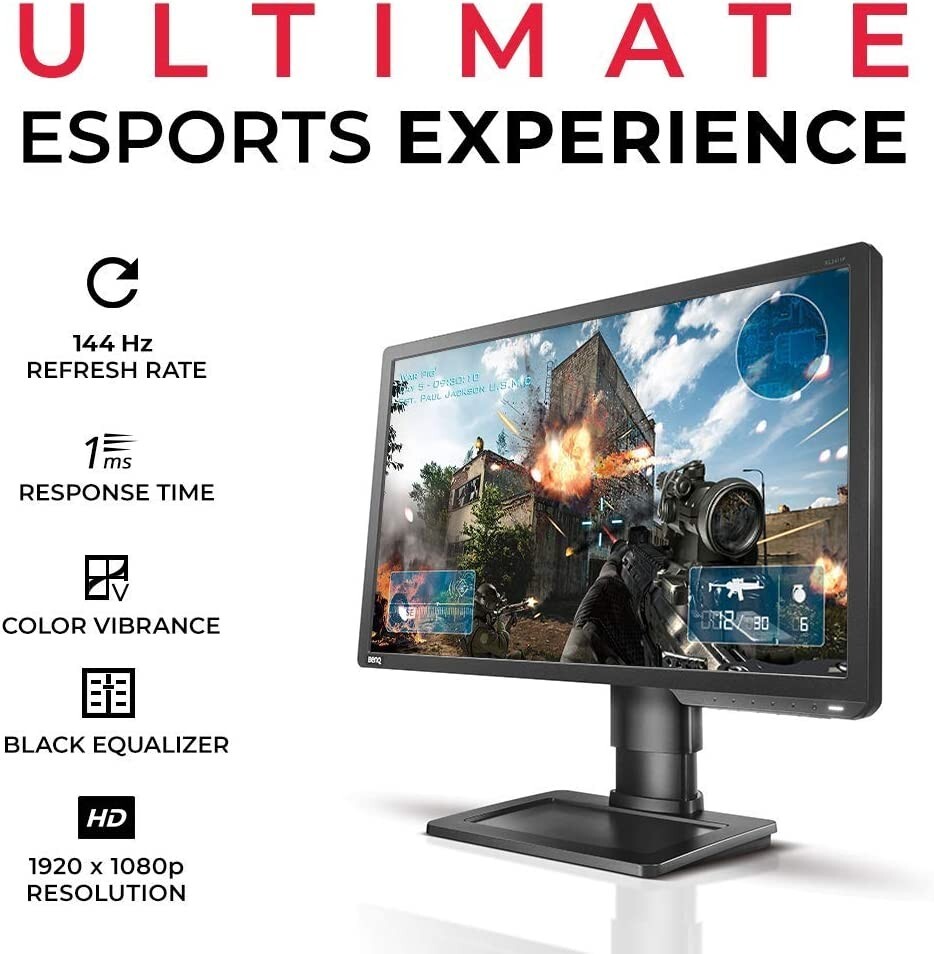 BenQ ZOWIE XL2411P 24 Inch 144Hz Gaming Monitor / 1080P 1ms