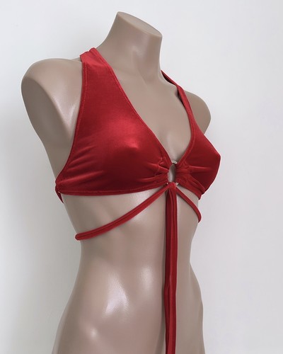Schminke π« Velvet 5x ring halter top Polewear pole dance bikini style festival - Picture 14 of 20
