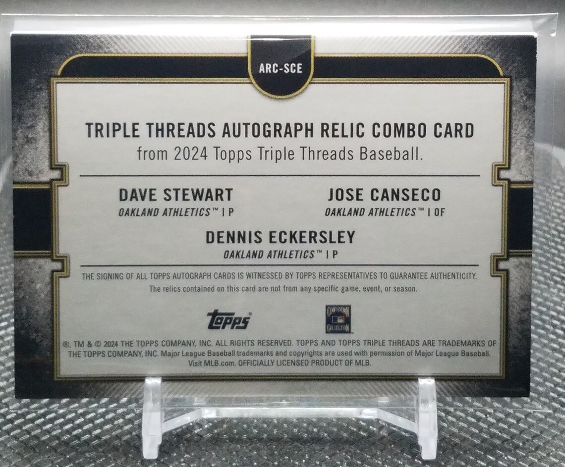 2024 Topps Triple Threads - Autograph Relic Combos Jose