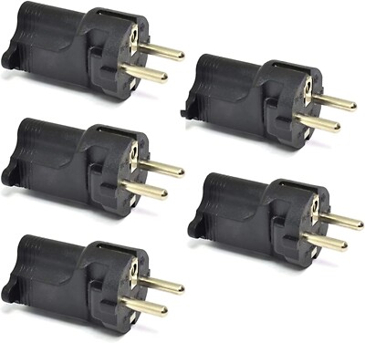 Ceptics Schuko Germany, France CEE7/7 Travel Adapter NEMA 5-15R - ETL Certified