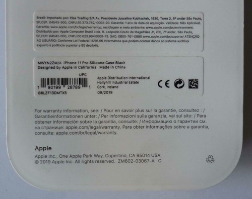 Véritable / Officiel Apple Silicone Étui pour IPHONE 11 Pro - Noir - Neuf - Photo 4 sur 11