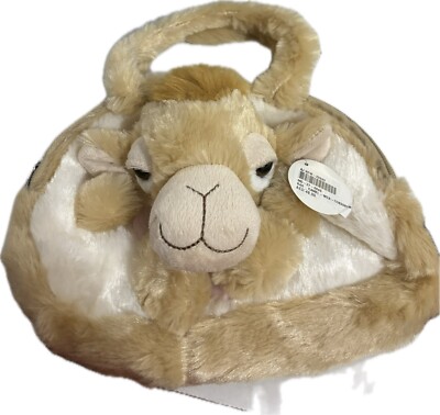 NEW NWT Saudi Arabia Souvenir PLUSH CAMEL PURSE STUFFED ANIMAL Beige Tan