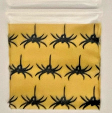 300 SMALL BAGGIES 1010 1' X 1' MINI RESEALABLE POLY DESIGNER BAGS SPIDERS
