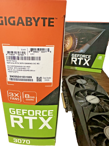 USED GIGABYTE GeForce RTX 3070 GAMING OC 8G GDDR6 Graphics Card - GV-N3070GAMING - Afbeelding 2 van 6