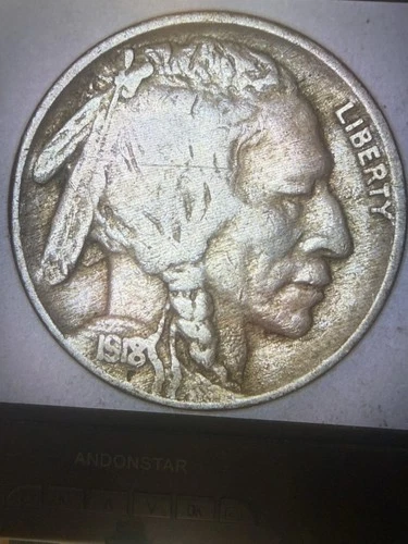 1918-P Buffalo 🦬 Indian Head Nickel 5c Good. Full Date