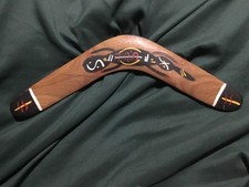 Handcrafted Australian Boomerang Aboriginal Art Style Painted Wood 12  Fun Gift