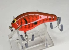 Vintage BAGLEY’S “Kill’r B2” Lure,TUFF “Nat. Craw On Orange” Brass/Square Bill