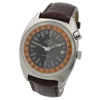 Men's Glycine Airman SST Ref. 323.1219 Black Dial GMT Watch #W289616-1