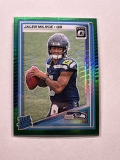 2025 Panini Donruss Optic Football Jalen Milroe #253 Blue Hyper Prizm Seahawks