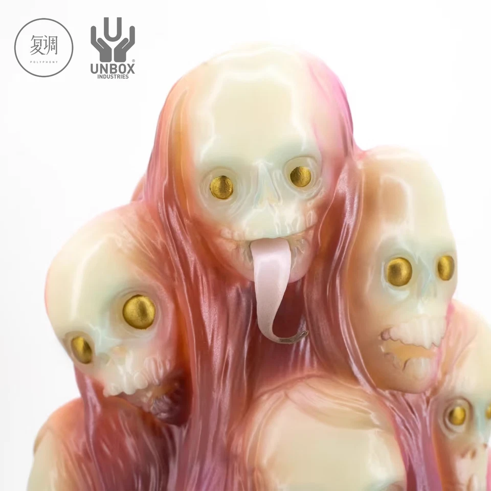 Figura de vinilo Sofubi H9,5 pulgadas The Many Headed Hag de John Kenn Pink Gid Ver sin caja Foto 4 de 4