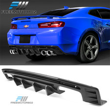 Fits 16-24 Chevy Camaro Ss Lt Ls Pp Matte Black Rear Bumper Lip Diffuser Spoiler