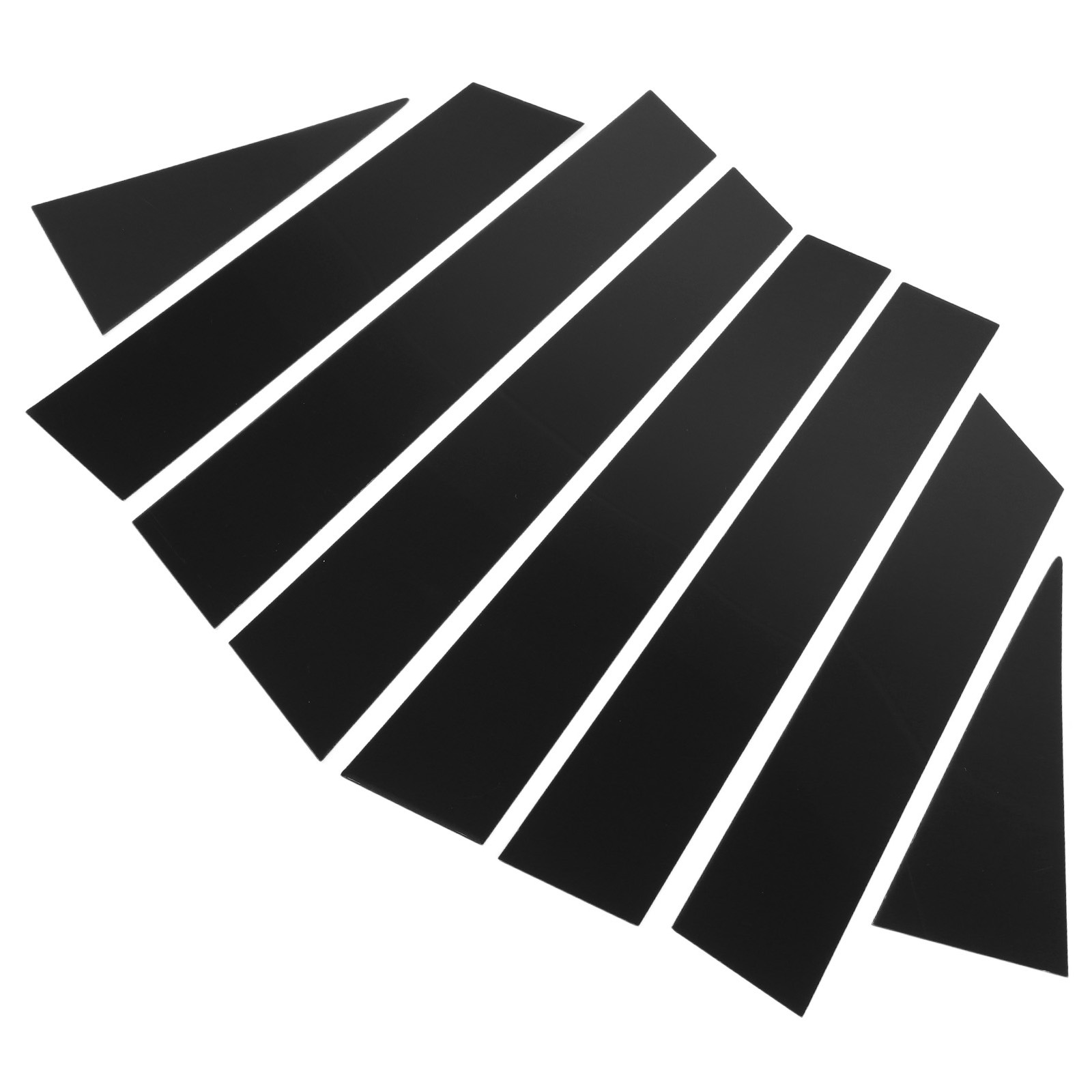 8Pcs B Pillar Door Trim Molding Glossy Black Window Post Protector Cover