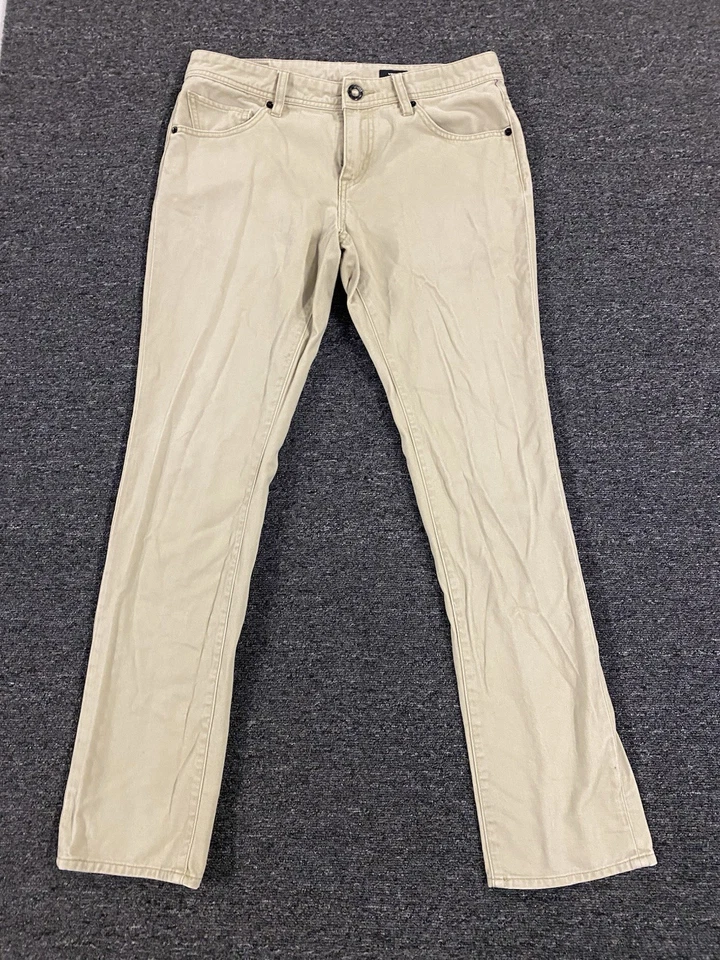 Volcom Vorta Beige Denim Men's Jeans Straight Leg Slim Fit Size 30 - Image 2 of 4