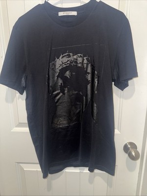 Givenchy Paris Black Tonal Graphic T-Shirt Minimal Logo Tee Size (Size Large)