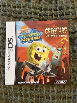 Spongebob Squarepants Nintendo DS creature of the krusty krab manual only