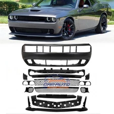 Fit 2008-2014 Dodge Challenger Front Bumper Cover Conversion With Grille - PP
