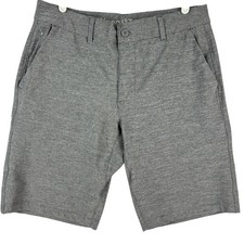 Hang Ten Men's Comfort Stretch Quick Dry Lightweight Grey Shorts Size 32x11