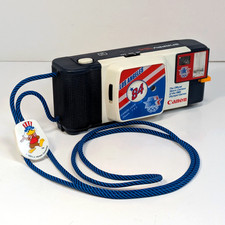 Canon Snappy 84 Los Angeles Olympic Games 35mm Camera 1984 Point Shoot RWB Vtg