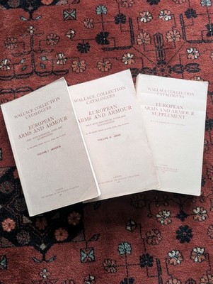 Wallace Collection European Arms & Armour Catalogues 1, 2 & Supplement full set 