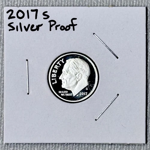 2017 S Silver Roosevelt Dime ~ Mirror Proof ~ 90% Silver