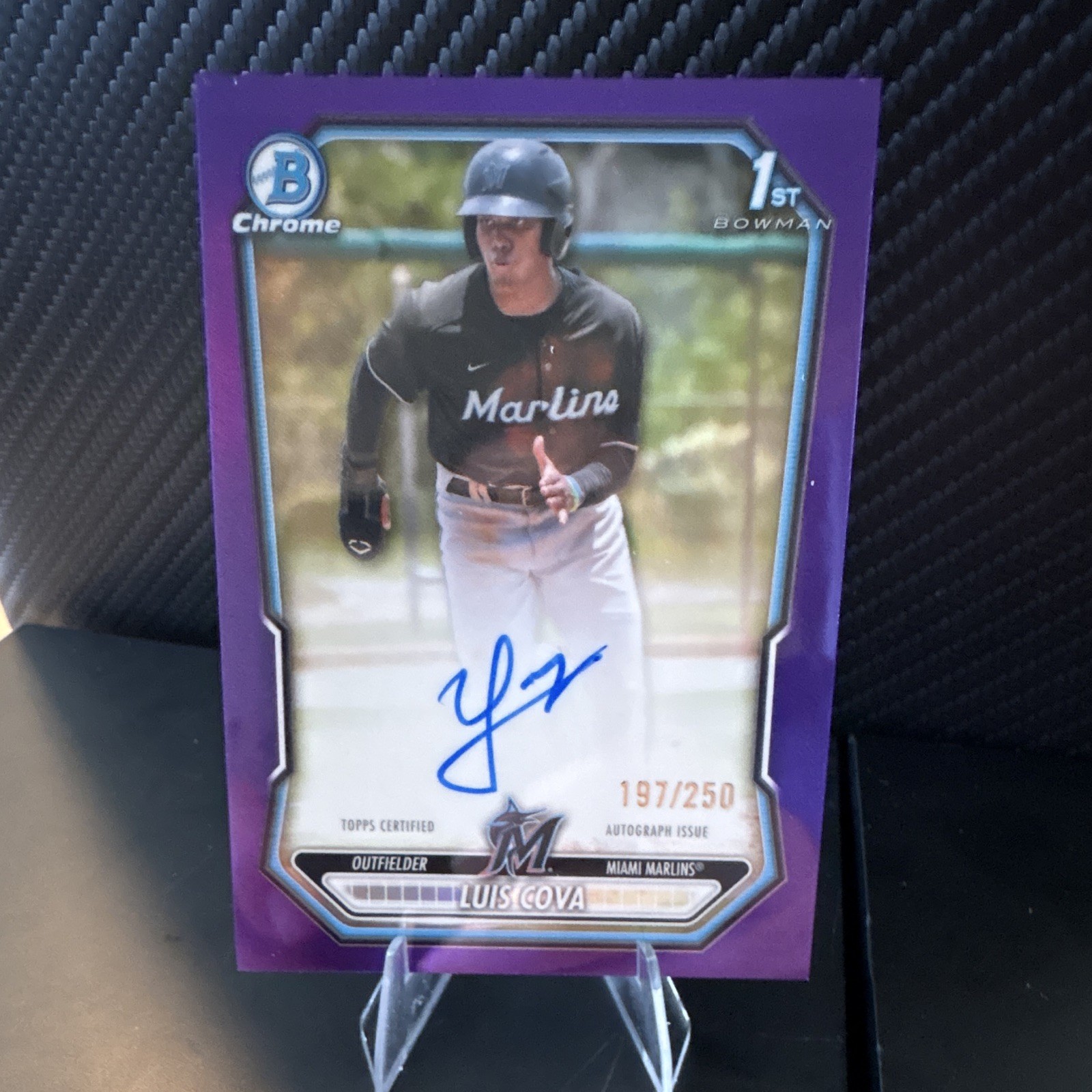 2026 Topps Bowman Chrome Prospect Autos Luis Cova #CPA-LC Purple /250
