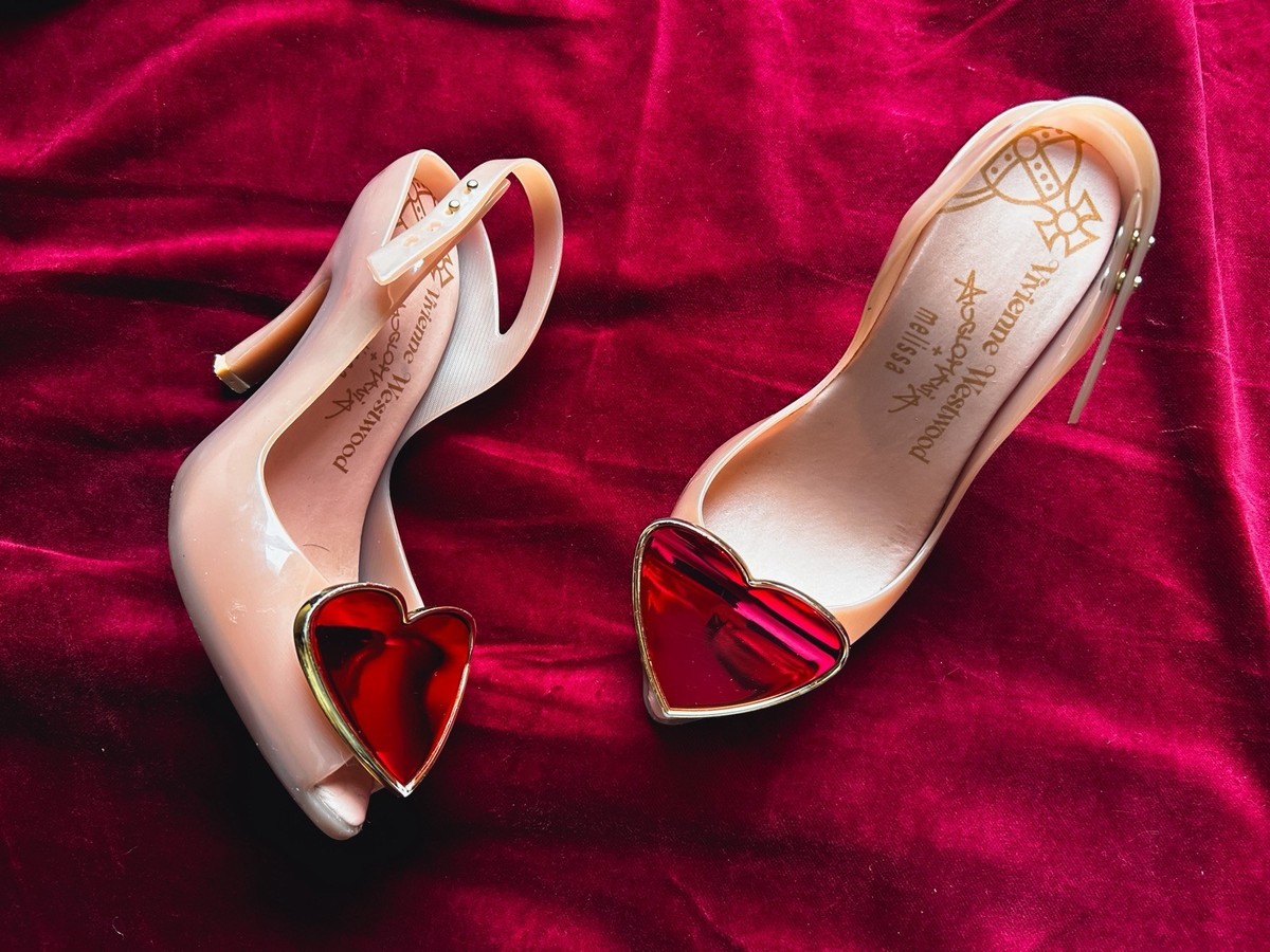 Vivienne Westwood x Melissa Lady Dragon Lychee pink Heart Heels