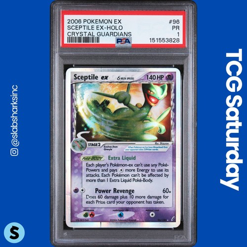 2006 POKEMON EX CRYSTAL GUARDIANS #96/100 SCEPTILE HOLO PSA 1