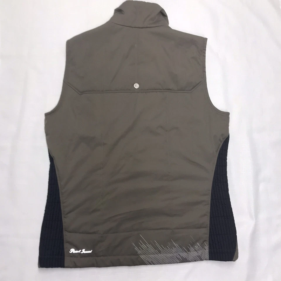 Pearl Izumi Cycling Quilted Vest Full Zip With Buttons Brown Size Medium - Image 4 of 4