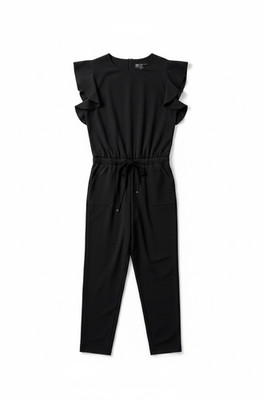 Albion Fit 9 to 9 Jumpsuit Size Small Black Short Sleeve Women s One Piece