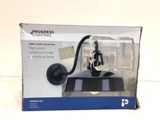 Progress Lighting Perry Court 1-Light Gloss Black Outdoor Wall Lantern New